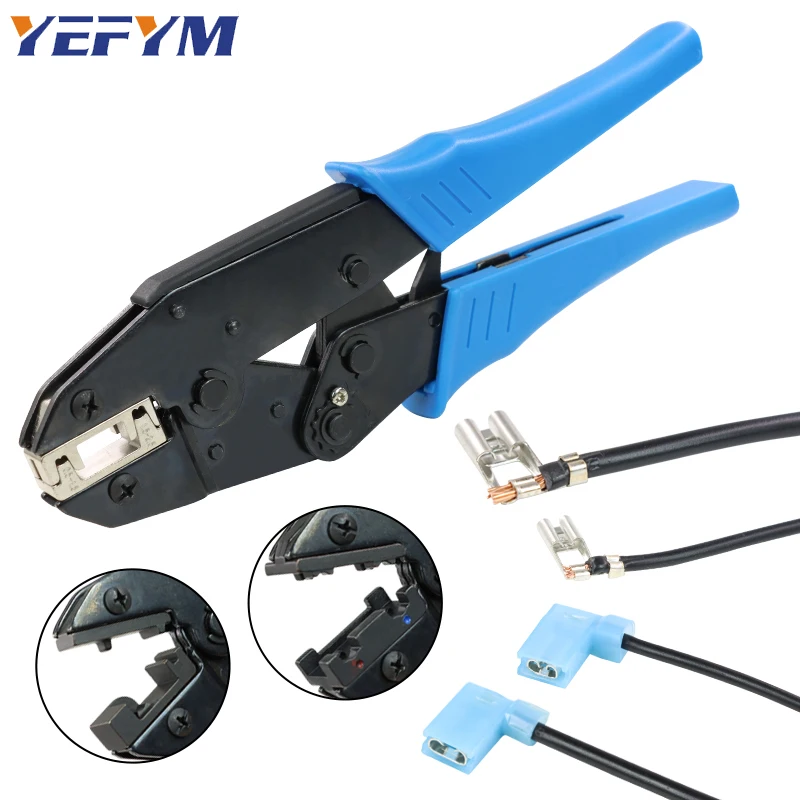 Flag Terminals crimping pliers HS-056FL/07FL/08FL for 4.8,6.3  Non-insulated/insulated 0.5-2.5mm² 20-13AWG connectors tools