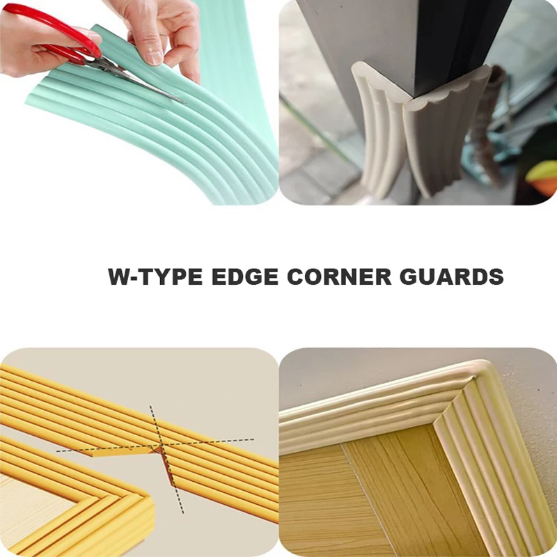 Table Corner Protector 1Pcs 2M Baby Anticollision Strip Child Safety Protection Soft Edge Corner Guards Pregnant Woman Anti-Bump Glass Table Bed Cover