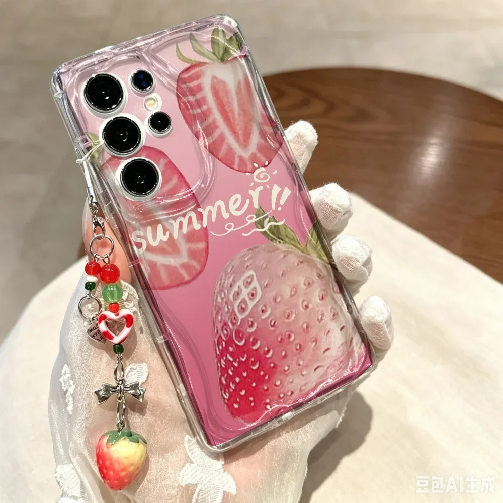 Strawberry Fruit Pendant Phone Case