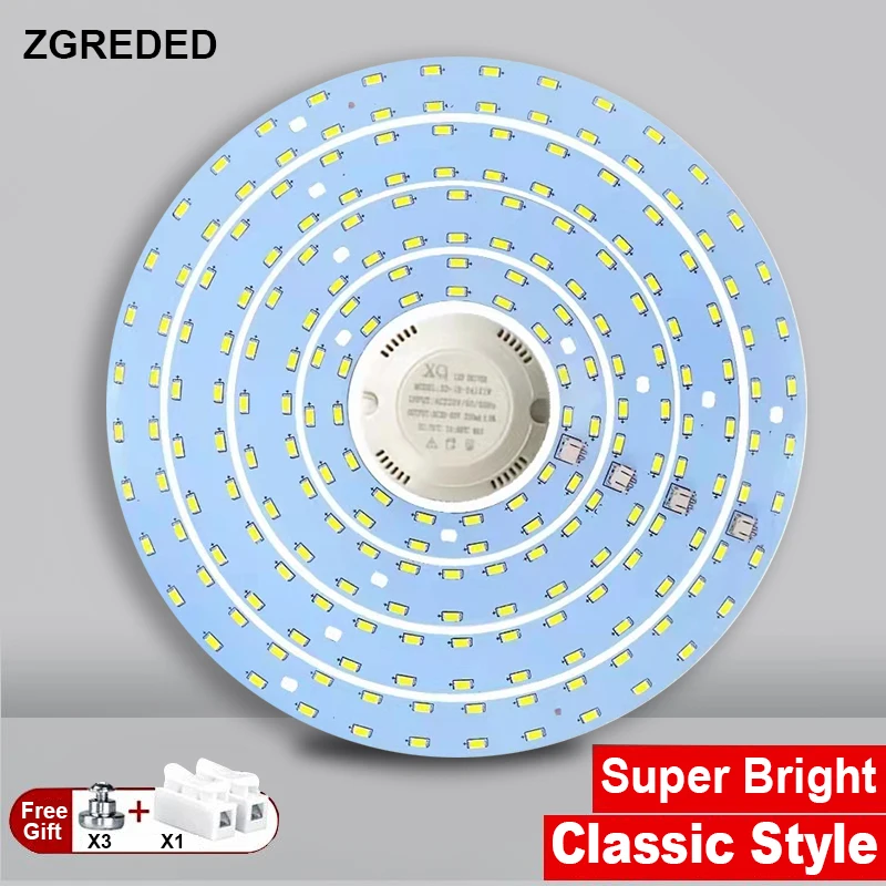 ZGREDED Led Panel Light SMD 5730 Ceiling Light Led Module Round Led Lamp Board 220V Replacement