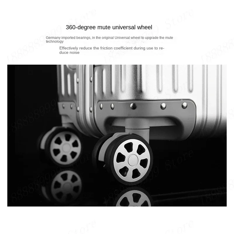 Aluminum-Magnesium TSA Lock Travel Suitcase