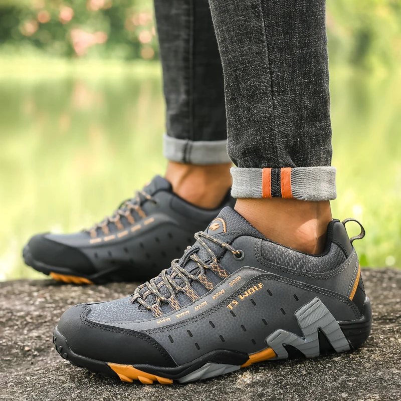 FashionWaterproofTrekkingShoesOutdoorBreathableHikingShoesLightweightMenNonslipWear
