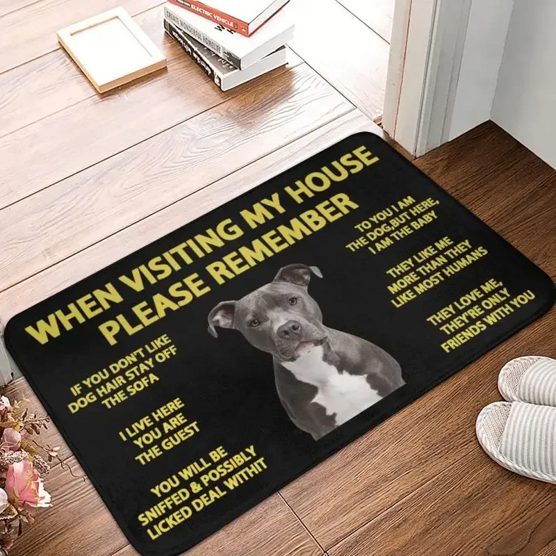 미국식 핏불 테리어 도어매트, 미끄럼 방지 주방 욕실 매트, 침실 발코니 바닥 문짝 입구 카펫 러그