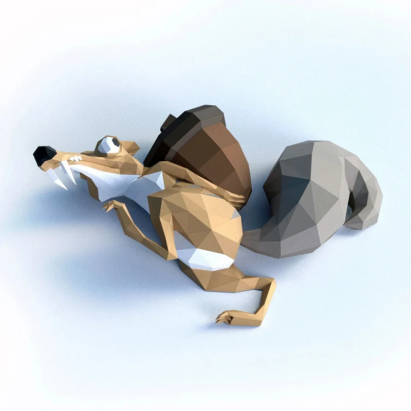 80cm Squirrel 3D Paper Model Home Decor Wall Decoration Papercraft DIY Puzzles Hand Made Creative Educational Toys 3d paper model,paper jigsaw puzzle