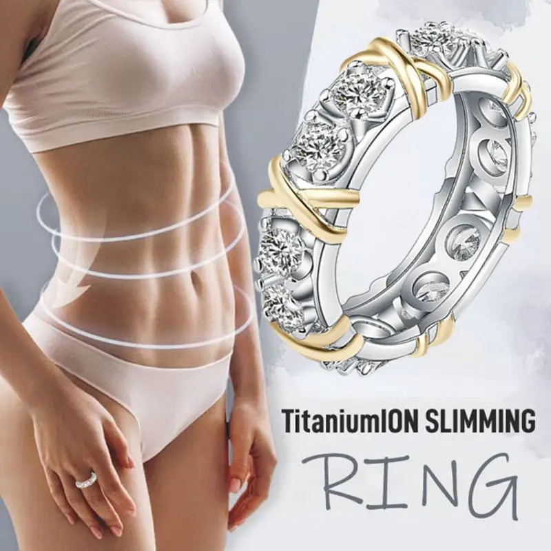 Cubic Zirconia Women Weight Loss Ring Couple Health Care Jewelry Cross Geometric CZ Dancing Party Wedding Rings zircon rings