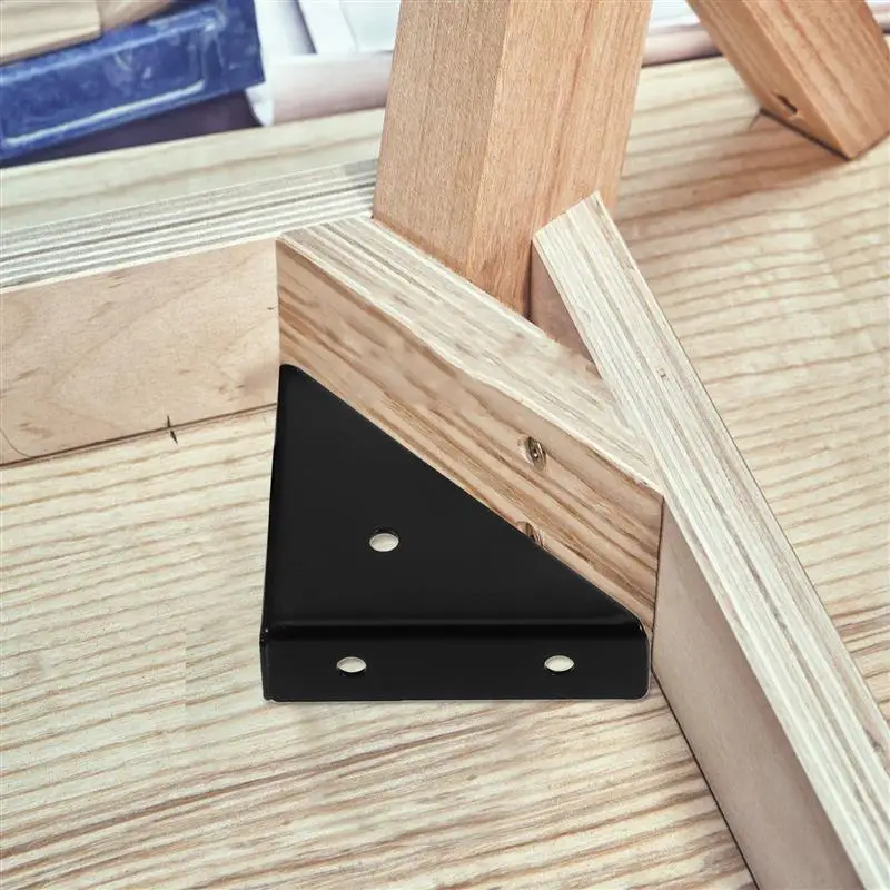 6pcs Thickened Bed Corner Code Three Sides Fixed Furniture Sofa Corner Code Angle Iron Braces Triangle Brackets