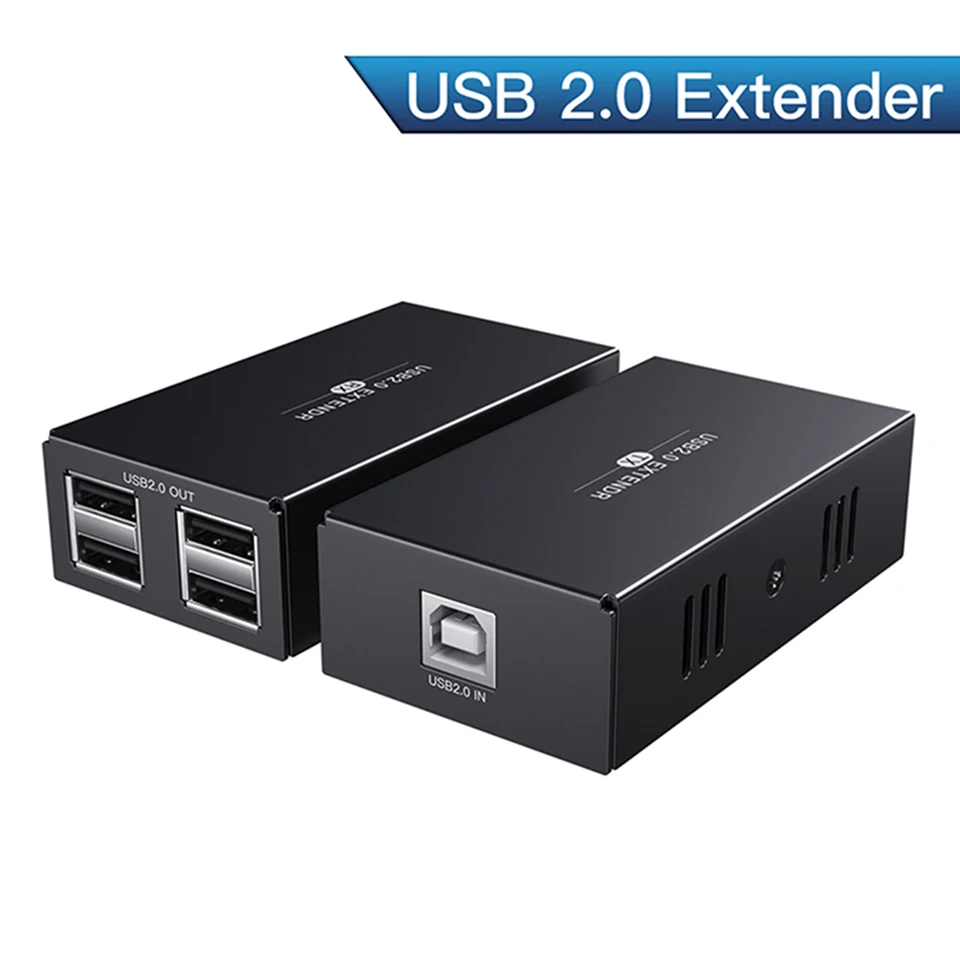 USB extender RJ45 with power supply Active USB extension cord 50M USB 2.0 Over C