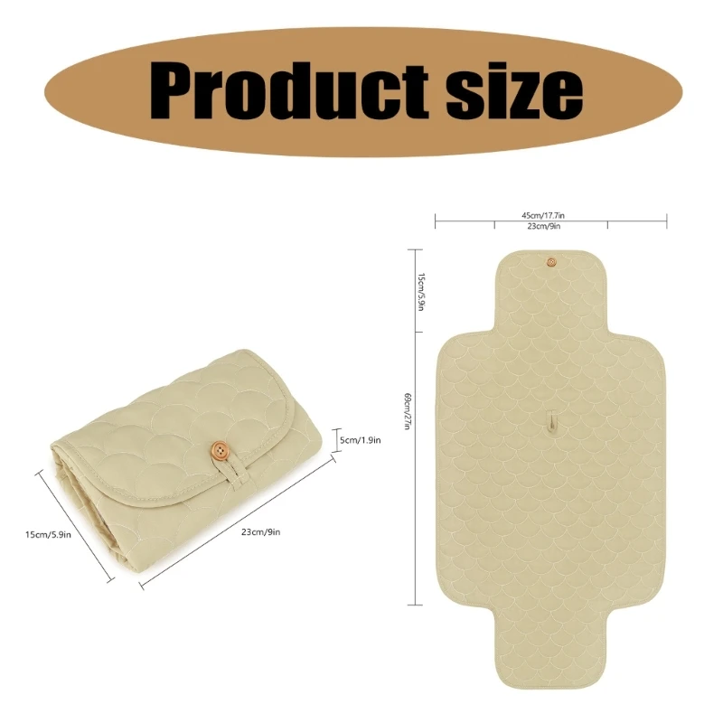 77HD Portable Baby Changing Pad Foldable Diaper Changing Cushion for Infant, Folding Diaper Mat Room Mattress
