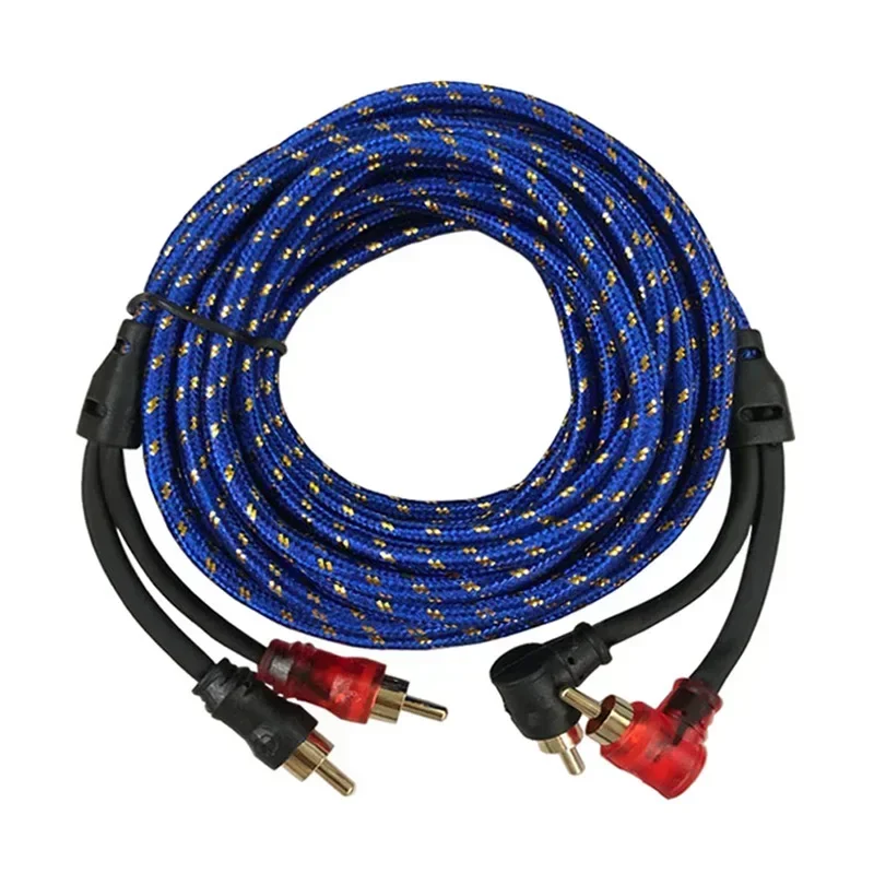 Automotive pure copper audio cable car audio system modification subwoofer amplifier 2 RCA to 2 RCA wire signal cable audio cable