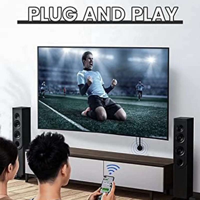 Wireless -Compatible Display Dongle Adapter Plastic No Need APP Video/Audio From Laptop, PC, Smartphone To HDTV Projector