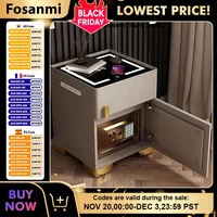 ตู้เซฟข้างเตียงอัจฉริยะ แบบซ่อนในตัว ขนาดเล็กอเนกประสงค์ พร้อมที่ชาร์จไร้สาย กล่องเก็บของแบบใช้รหัสผ่าน สำหรับใช้ในห้องนอน 1