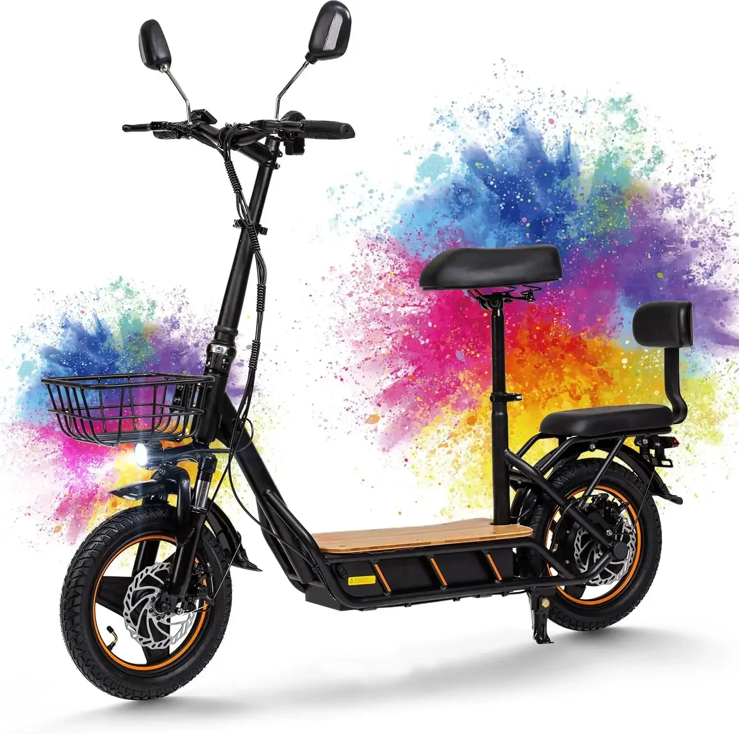 Kukirin C1 Pro PEAK 800W 48V 26AH Monopattino Elettrico Pieghevole per Adulti con Sedile, Pneumatici Fuoristrada da 14 Pollici, Autonomia Massima 100KM - immagine 2