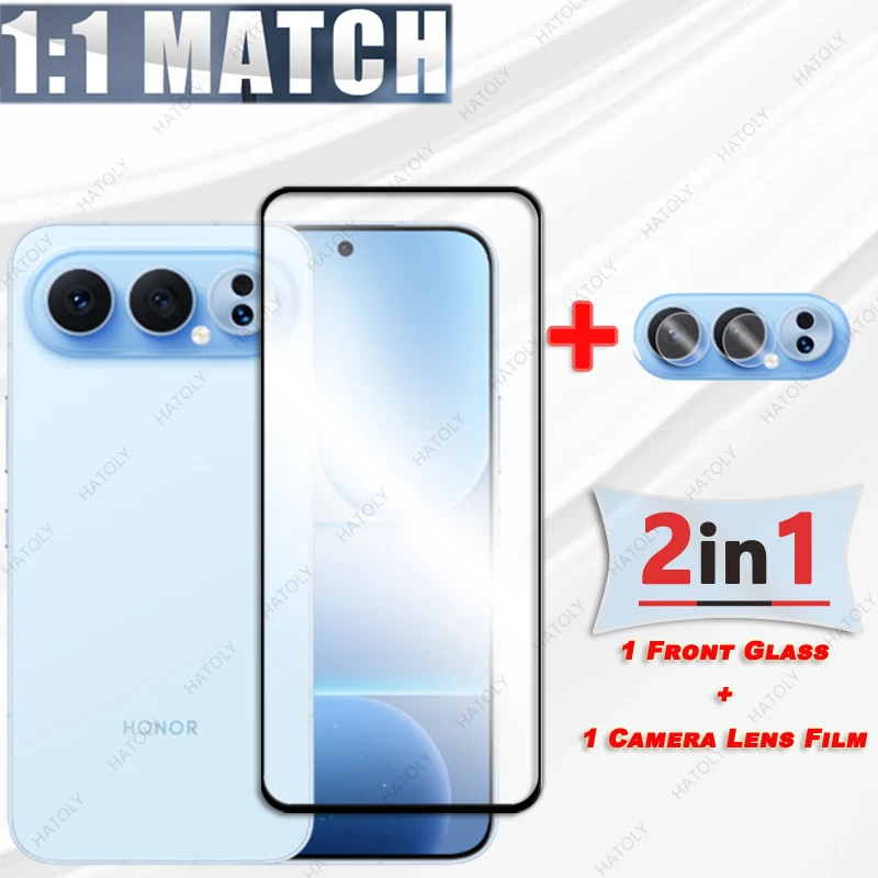 Premium Black Edge Glass Screen Protector with Camera Lens Guard