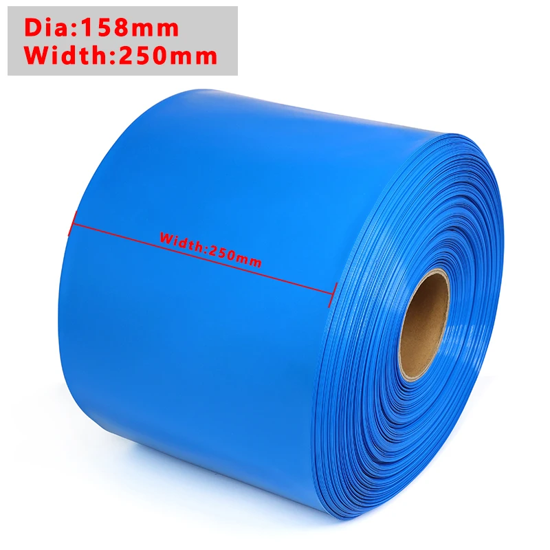 

1/5/10m PVC Heat Shrink Tube Width 250mm Insulated Film Wrap Protection Case Wire Cable Sleeve Lithium Battery 18650 Pack