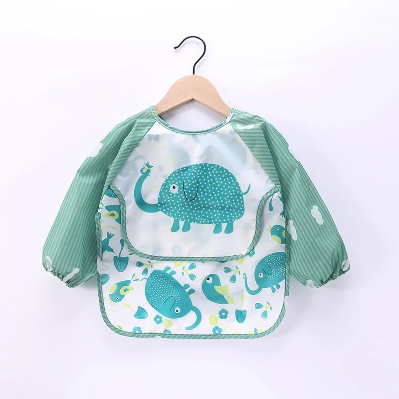 Waterproof Children's Feeding Apron Baby Boys Eating Clothes Toddler Anti-Dirty Neck Protector Mealtime Smock Kids Clothing