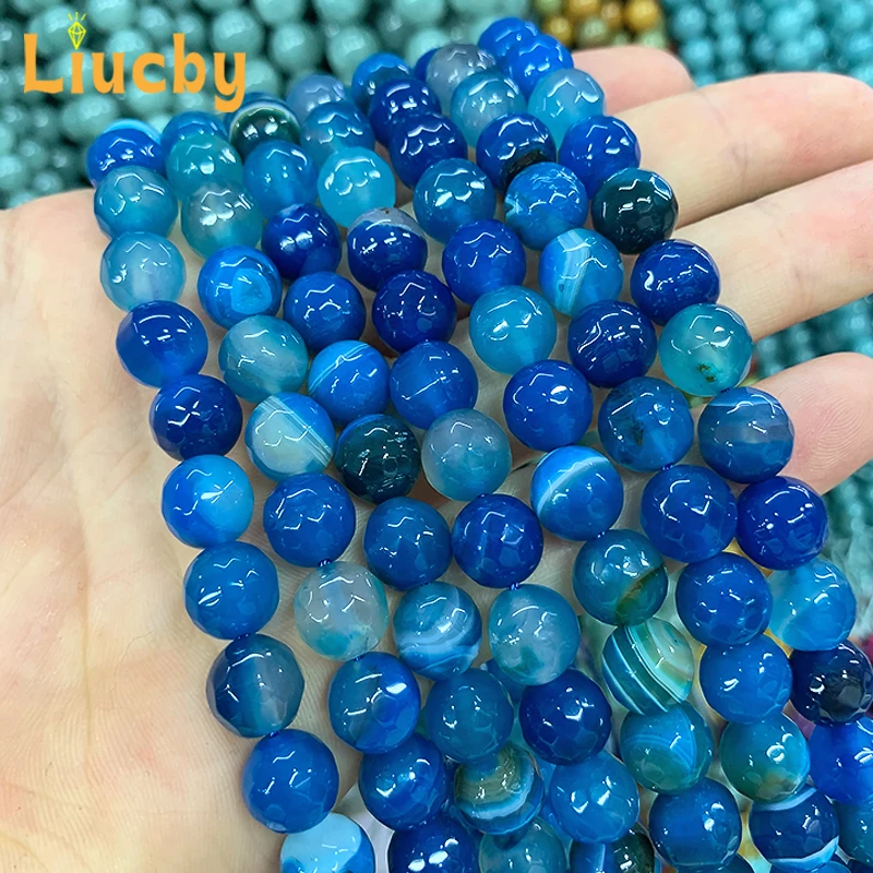 100 Perline Agata Blu 8mm A Forma Di Drago - Pietre Naturali Per Creazione Gioielli E Artigianato