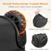Tool Bag with Wheel, Rolling Tool Backpack for Electrician Heavy Duty Roller Tool Bag on Wheel for Construction Work, 75 Pockets 2