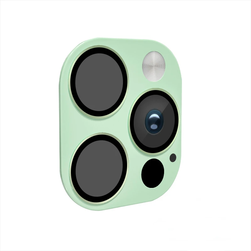 Anneau De Protection Caméra IPhone 13 - 2 Pièces - Métal Vert - Remplacement Extérieur Lentille