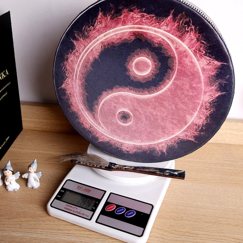 Shamanic Ethereal Drum With Drum Mallet Kits, Symbol Of Siberian Spiritual Music Sound Healing For Kids Adults