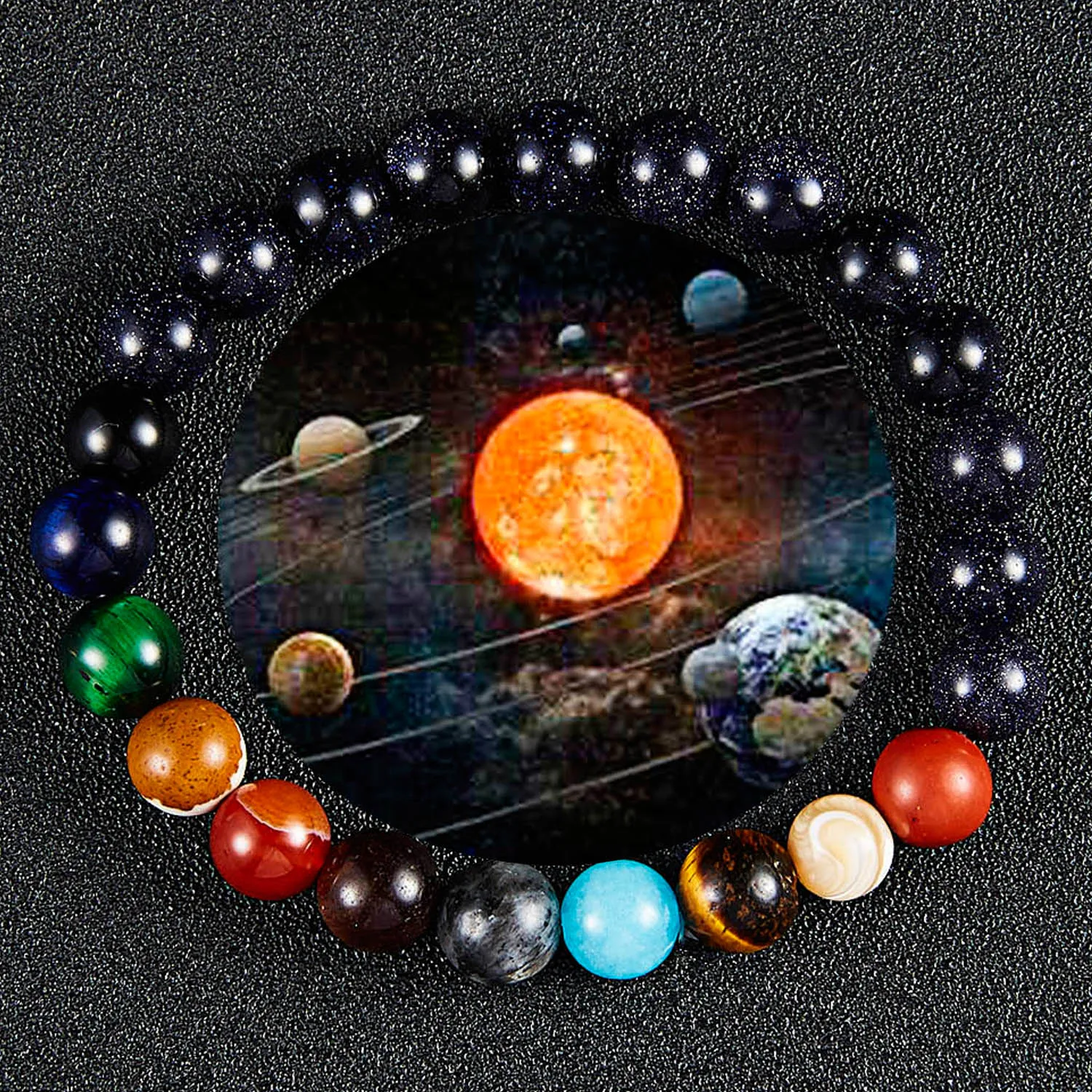 Natural Crystal Gemstone ~ Eight Planetary Solar System Bracelet ~ for –  Kundalini Prana