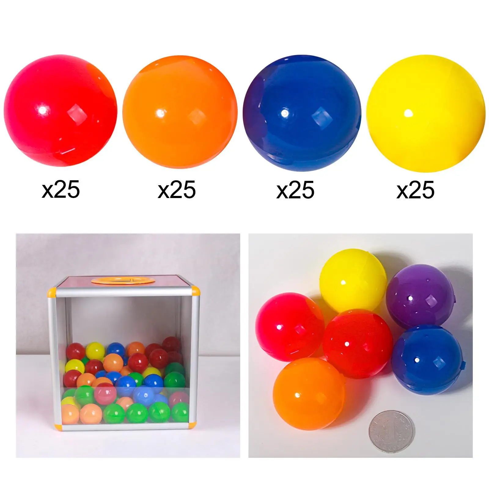 25Pcs Bingo Ball Tally Direct Replaces Universal Opening Lottery Balls Raffle Balls for Company Home Parties Nights Camping