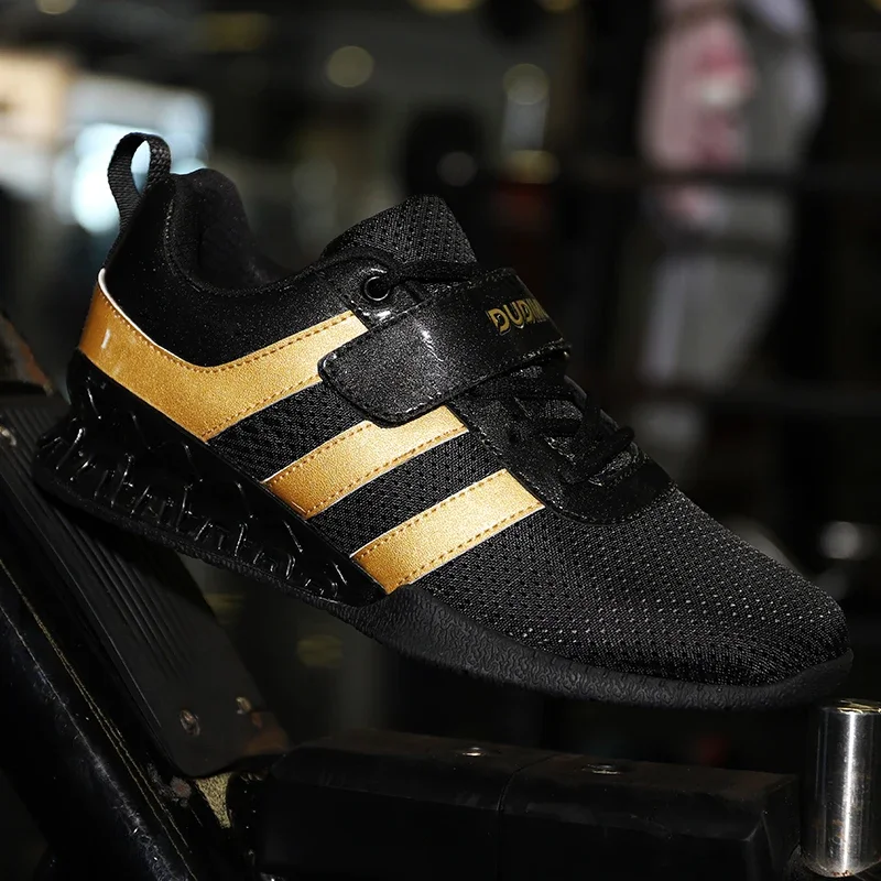 

Мужские Нескользящие кроссовки, спортивная обувь для тяжелой атлетики, силовые сникерсы, красные, черные, размер 38-46