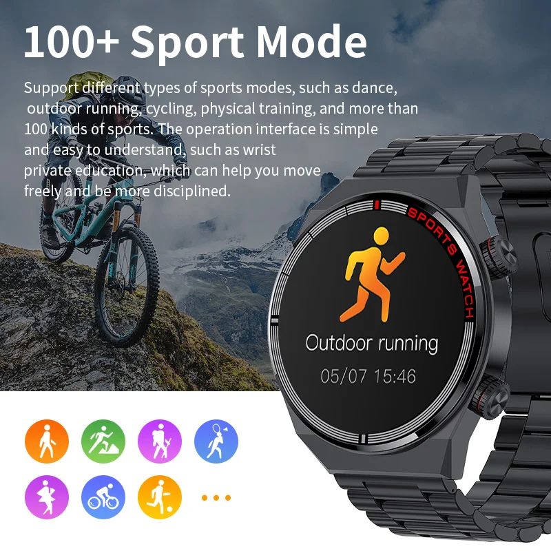 LIGE  ȭ  Smartwatch GPS ȣ      ̾   ǰ IPS Ʈ ġ