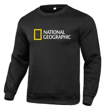 Spring and Autumn Streetwear National Geographic Magazine Men's Hoodie Long Sleeve Pullover Hip Hop Hoodie Casual Sportswear Top