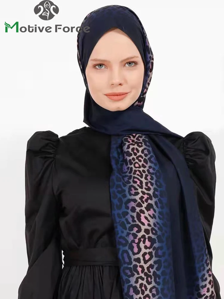 MOTIVE FORCE 이슬람 표범 mousseline 스카프 hijab abaya 라마단 femme musulman foulard hi..