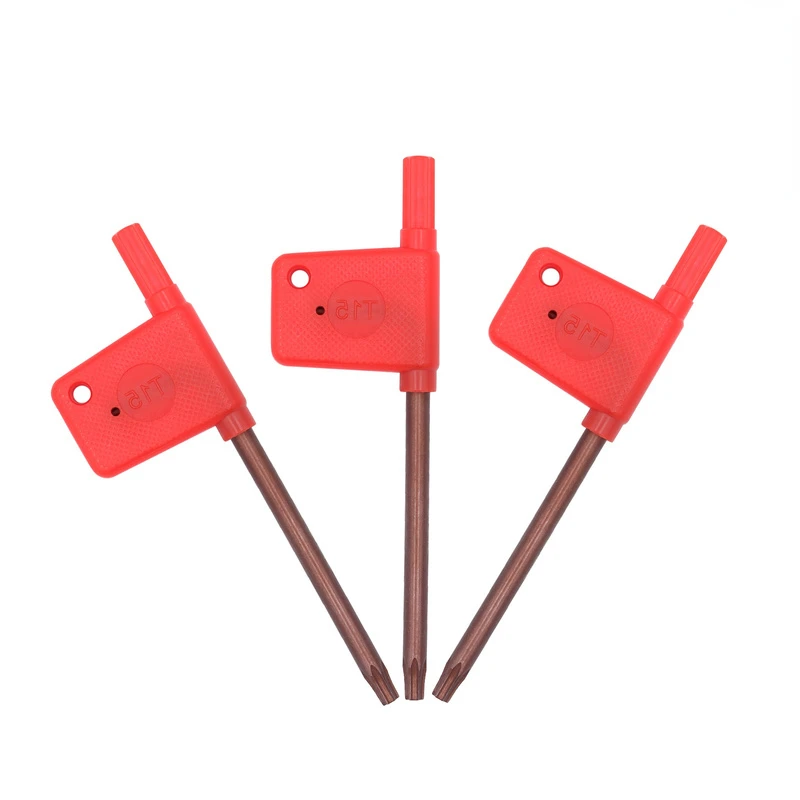 

Набор отверток T6 T7 T8 T9 T10 T15 T20 Torx, гаечный ключ, маленький, с красным флагом, отвертки, инструменты, 100 шт./партия, Набор отверток torx