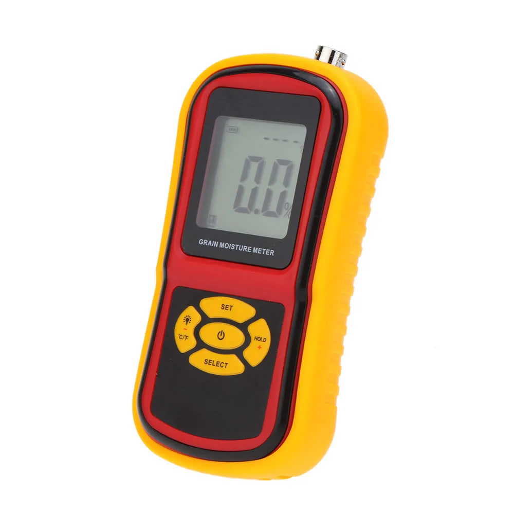 

Liquid Crystal Display of GM940 portable digital grain moisture meter measuring probe
