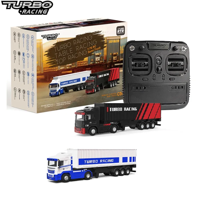 TURBO RACING 1/76 C50 セミトレーラー　フルセット Tubro Racing 1:76 C50 10CH 取り外し可能取り付け可能リモコン