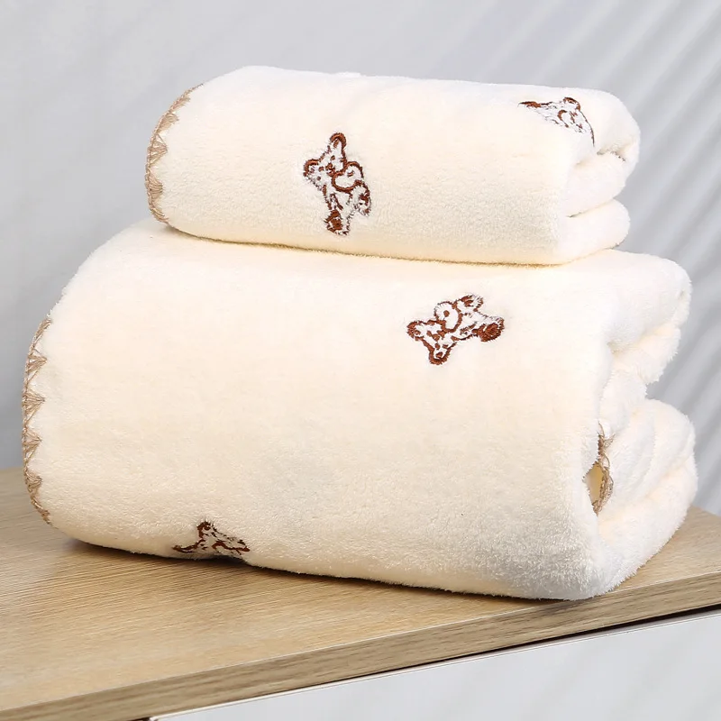 Bath Towels Cotton Towel Bath Towel Coral Fleece Cotton Bath Towels Natural Ultra Absorbent Eco-Friendly Beach towel Bathroom Sets For home