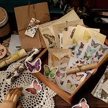 

Scrapbook Accessories Kit Vintage Journaling Supplies Scrapbooking Paper Scenery Scrapbooking Diary Planner Album Stickers Set