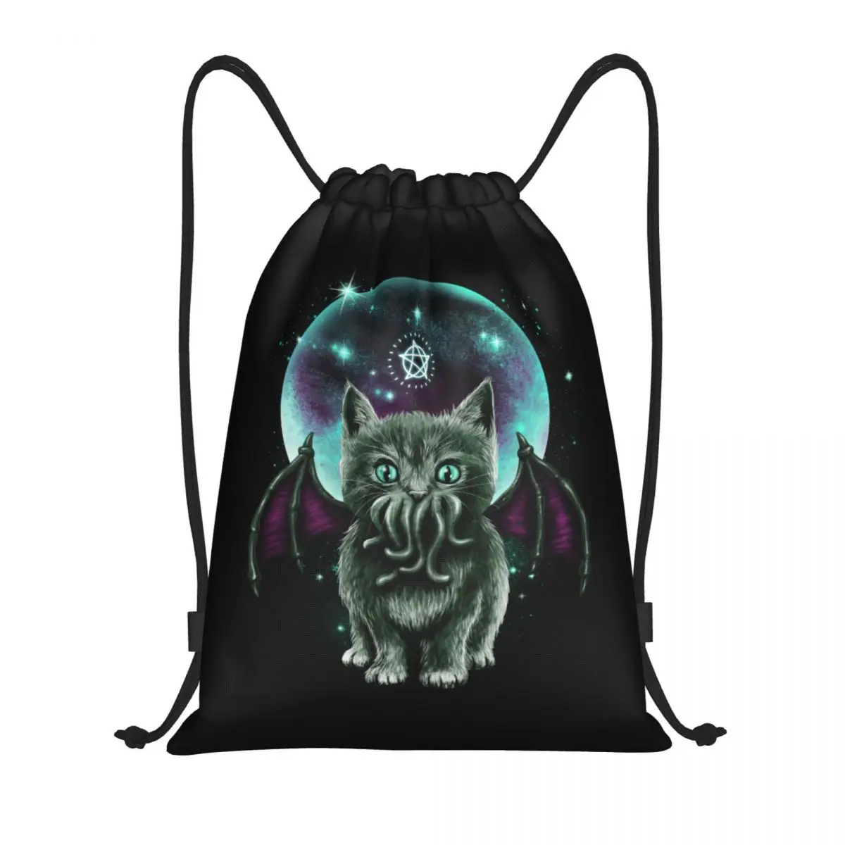 

Сумка на шнурке Harajuku Call Of Cthulhu, рюкзаки для тренировок и йоги, женский рюкзак Kaiju Cat Monster Lovecraft, спортивный рюкзак для спортзала