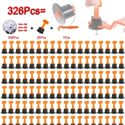 Advanced Tile Leveling System Kit - Wedges, Spacers, and Pliers (326 Pieces) (300 add 25 add 1 Pcs)