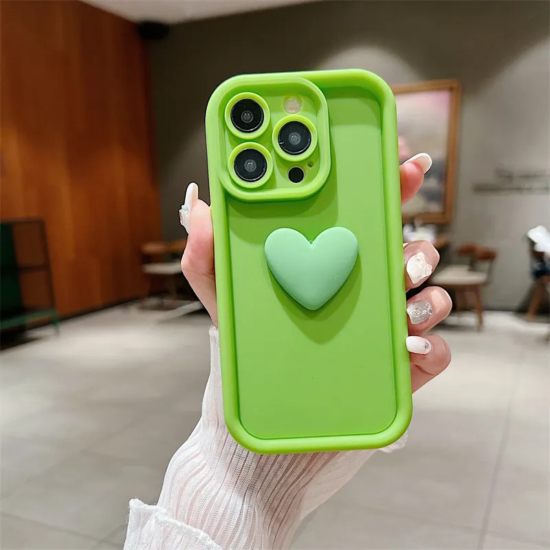 Cover telefono silicone cuore 3d simpatica per iphone pro max_voghion.com