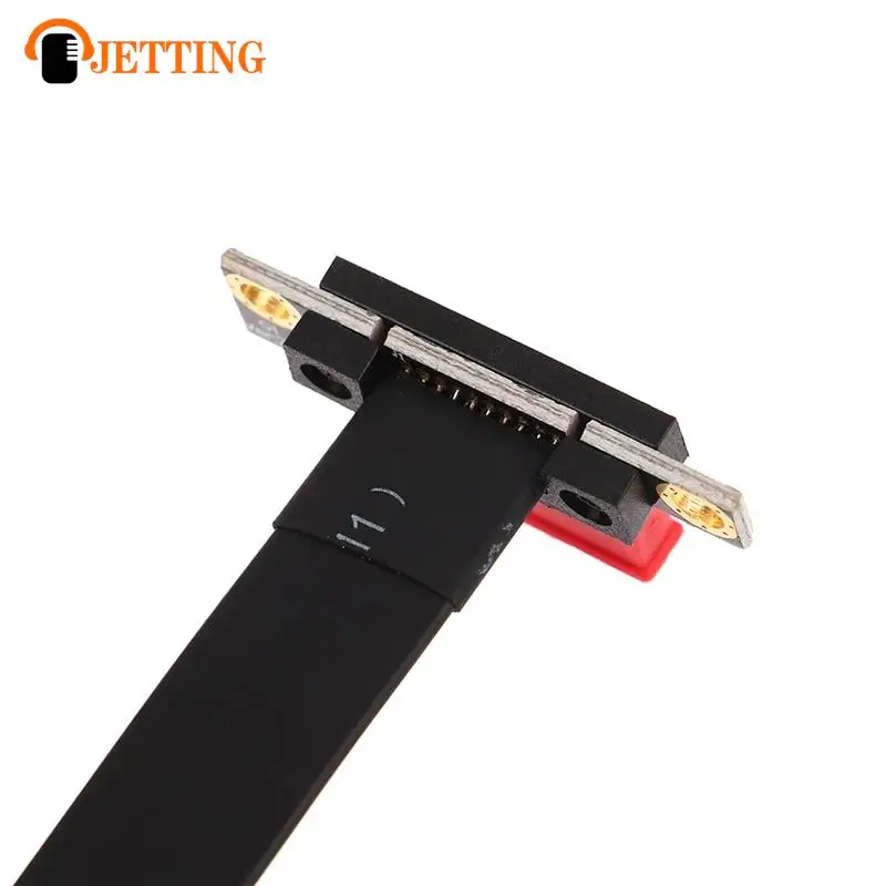 Dupla Pcie x1 Riser Cabo Cabo de Extensão Ângulo Direito Pci Express 1x Riser Card Extensor de Fita 90 Graus - Imagem 5