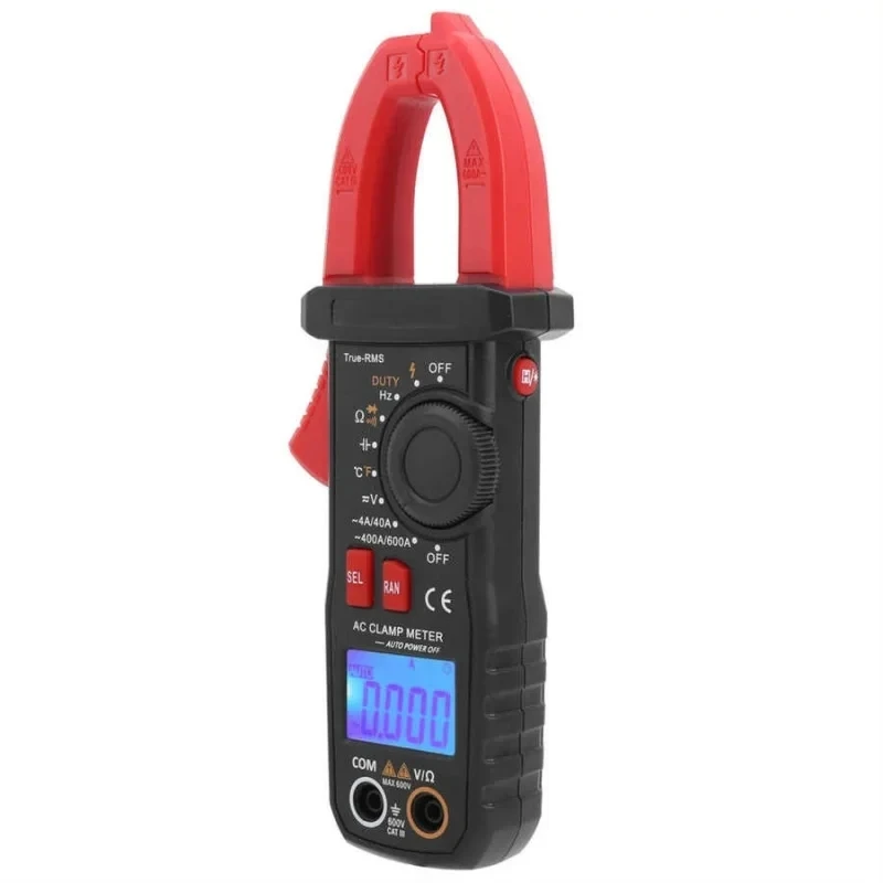 ETCR6420 클램프 계량기 멀티미터, 자동 범위 디지털 AC DC 전압, True RMS 커패시턴스, 10mF NCV 온도 테스터, 600V