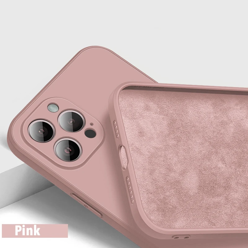 thumbnail image 1 of Square Soft Liquid Silicone Cover Case For iPhone 15 14 13 12 11 Pro Max Plus XS XR X Colorful Ultra Armor Bumper Cover, 1 of 5