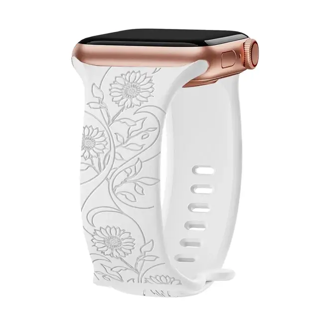 Engraved Band for Apple Watch Strap 46mm 44mm 42mm 41mm 40 45mm Ultra 3 2 49mm Floral Bracelet Iwatch Series 11 10 9 8 7 SE 6 5 - Image 29
