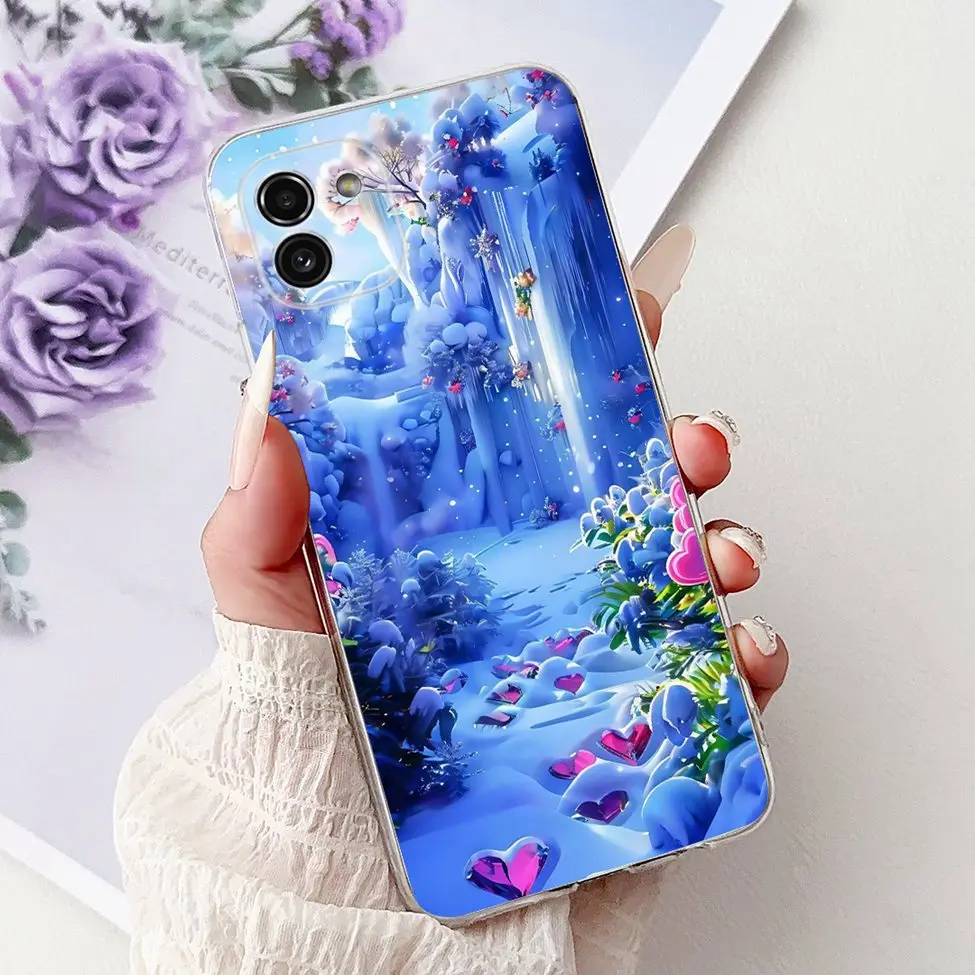 Clear Luxury Flower Painted Phone Case - Cute and Funny Design Cover