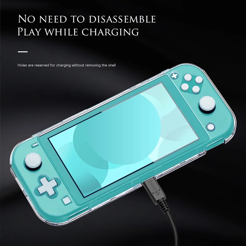 DATA FROG Switch Lite Game Console Full Cover Crystal Case Anti-Slip Protective NS Accessories
