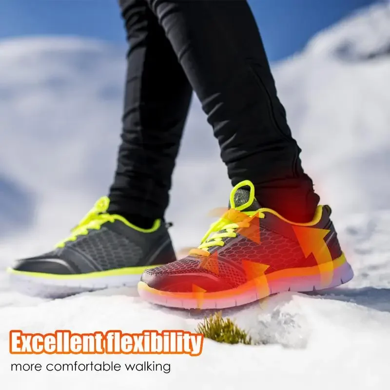 USB Heated Shoe Insoles Adjustable Temperature Wireless Foot Warmer Winter Shoe Inserts Hunting Hiking Camping