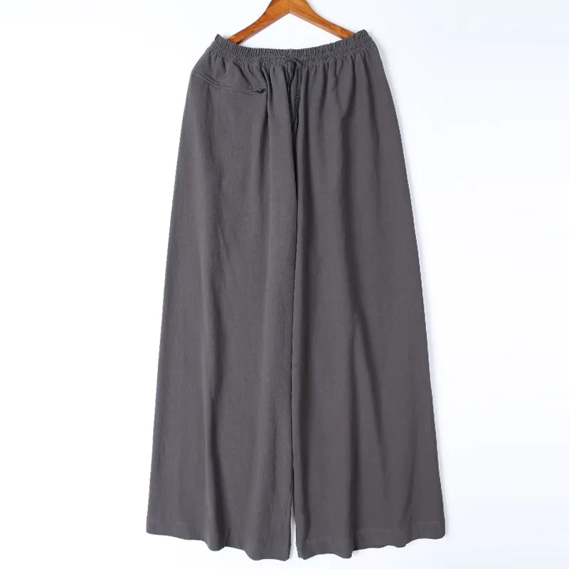 Thick Cotton Buddhist Monk Shaolin Pants Kung fu Tai chi Trousers Wide Leg Martial arts 4 Colors