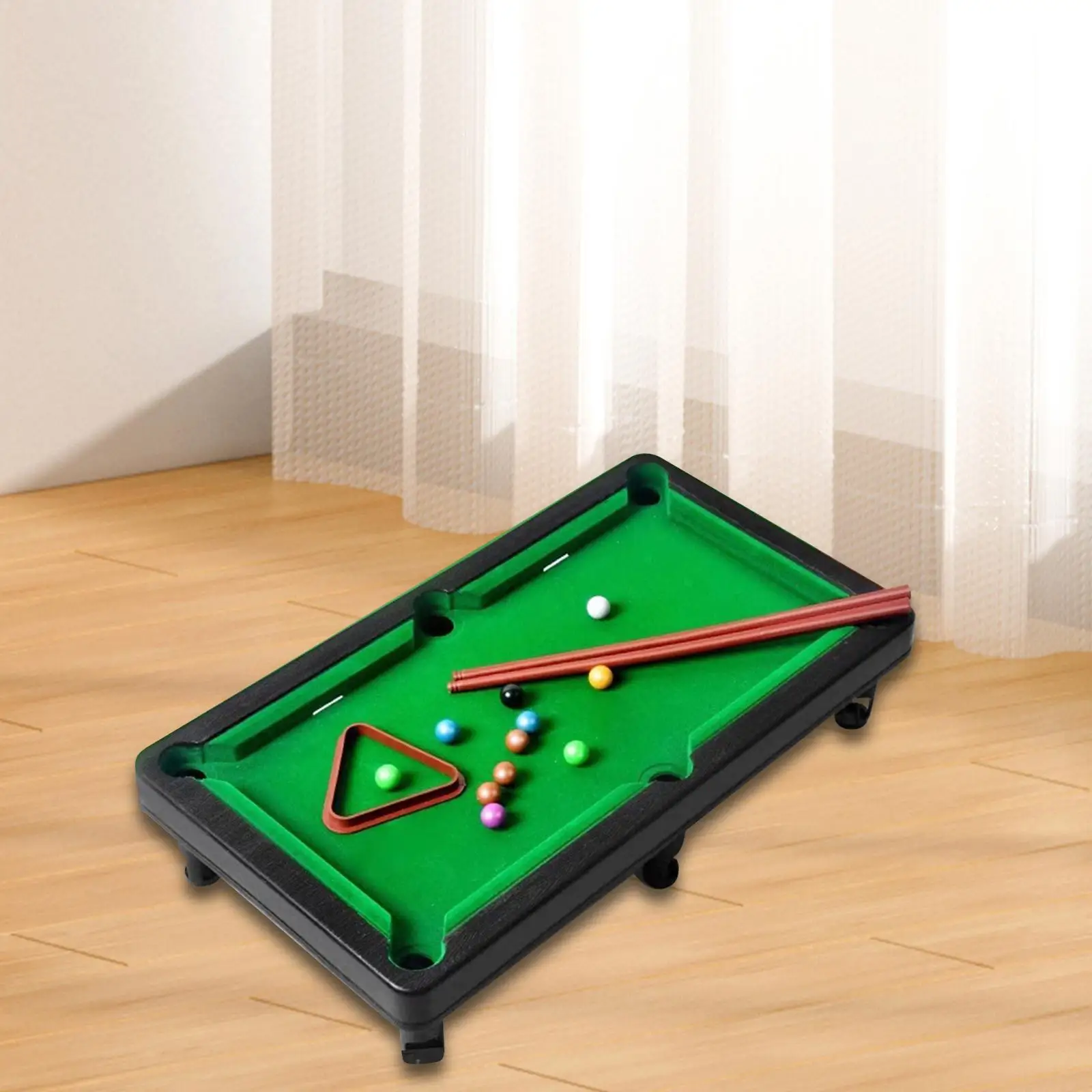 Billiards Game Mini Tabletop Pool Set Desk Play Toy Miniature Pool Table Desktop