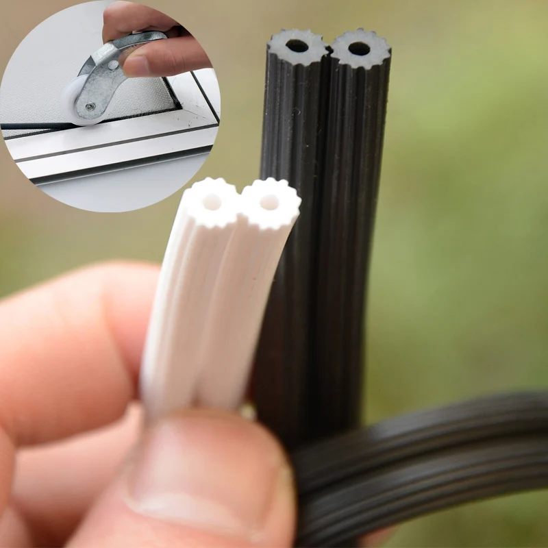 Window Mesh Filetes de Tira Selada Liga de Alumínio Gaze Pressionando Strip para Janela Plástica Weatherstrip Edge Banding 12m