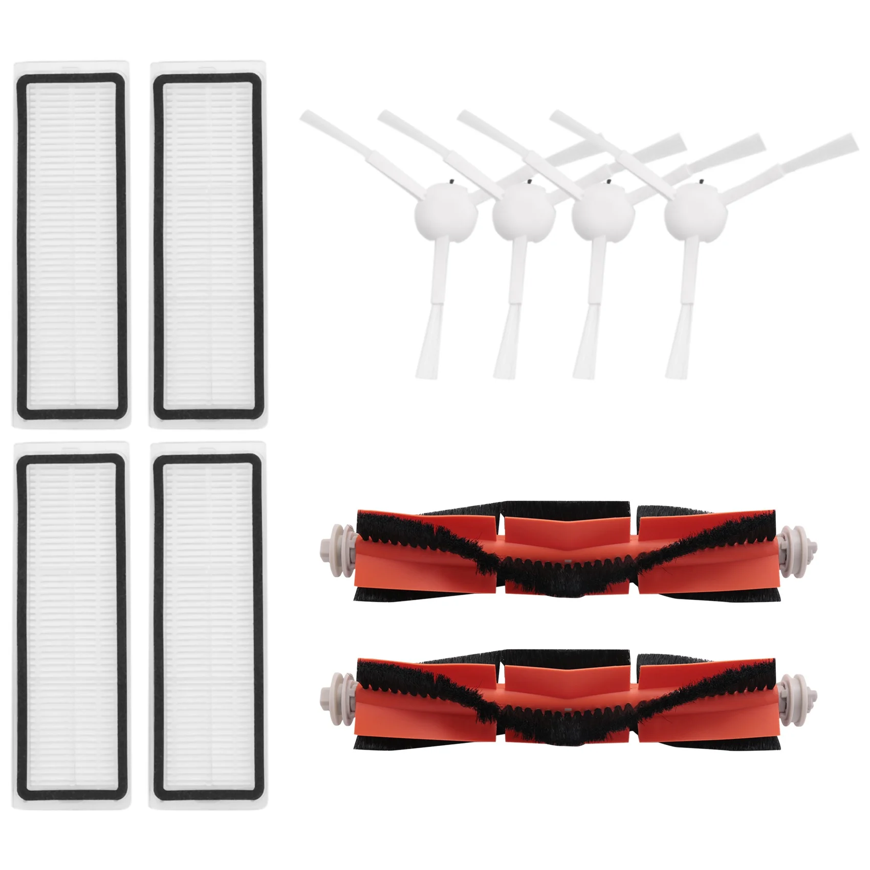 

10 Pcs Main Brush Side Brushes Filters for Xiaomi Mijia 1C STYTJ01ZHM Robot Vacuum Cleaner Parts