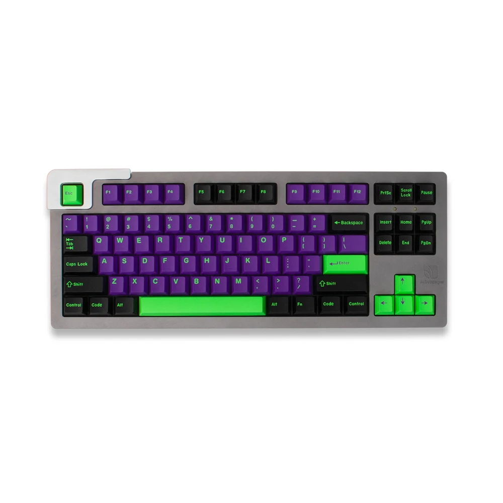 

Mecha 01 Keycaps for Mechanical Keyboard Purple Green Black Color 171 Key Cherry Profile ABS Double Shot PC Game GK61 Anne Pro 2