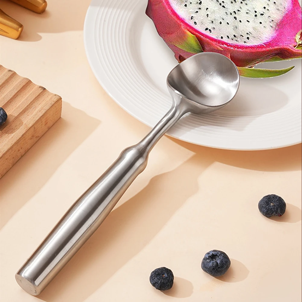 Stainless Steel Ice Cream Spoon Non Stick Cookie Spoon Multifunctional Cookie Dough Scoop Dishwasher Safe for Watermelon Fruits